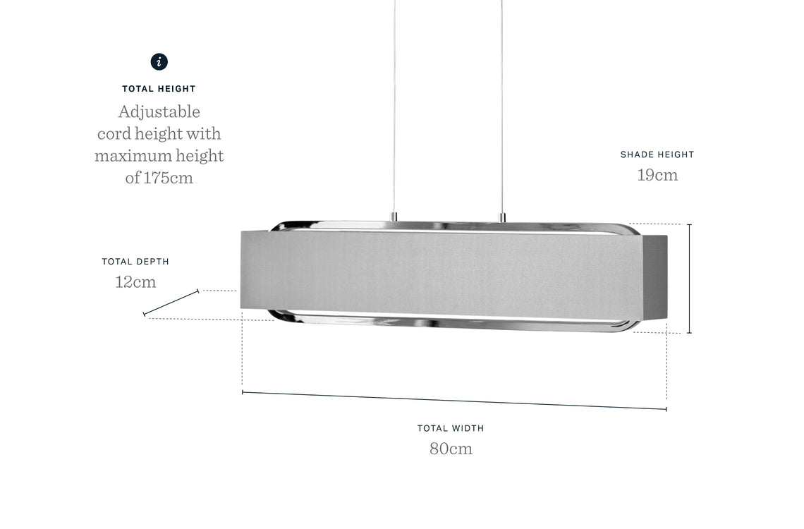 Sanza Chrome Bar Pendant