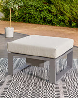 Savannah Grey Garden Coffee Table with Ice Bucket and Cushion