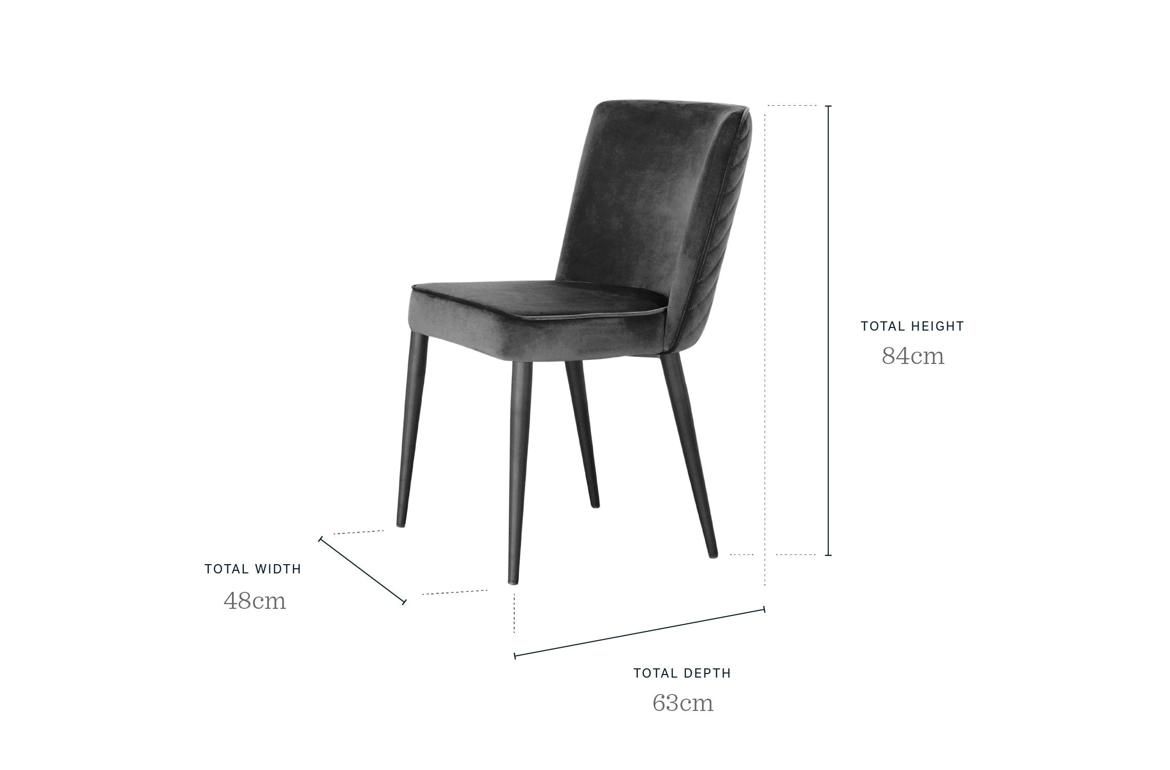 Serena Champagne Velvet Dining Chair (Sold in pairs)