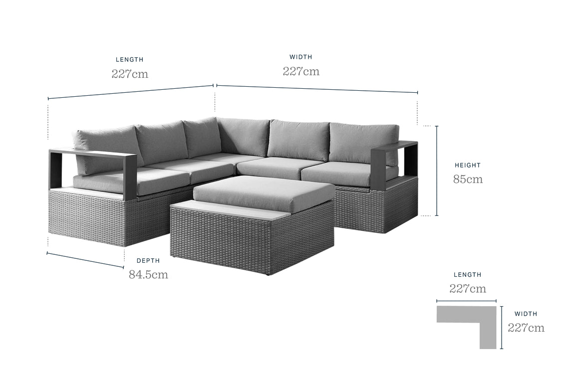 Sorrento Garden Corner Sofa Set