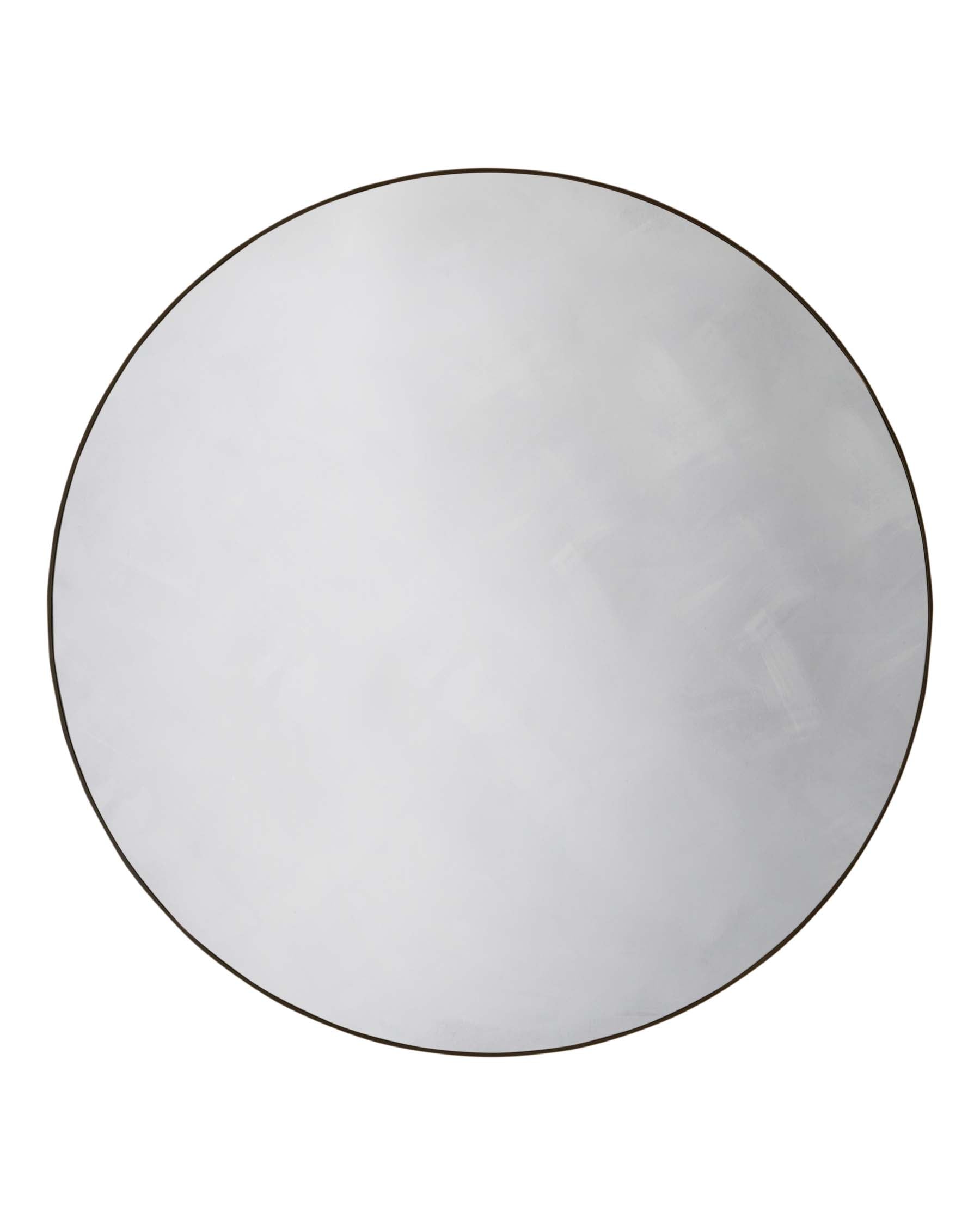 Round, modern minimalist coffee table with a smooth white top and a thin dark brown border, viewed from a top-down perspective.