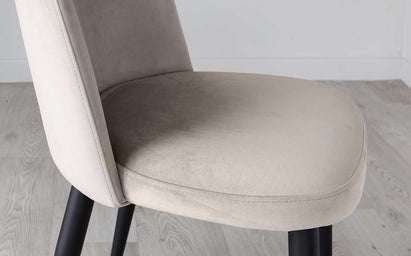 Trinny Champagne Velvet Dining Chair (Sold in pairs)