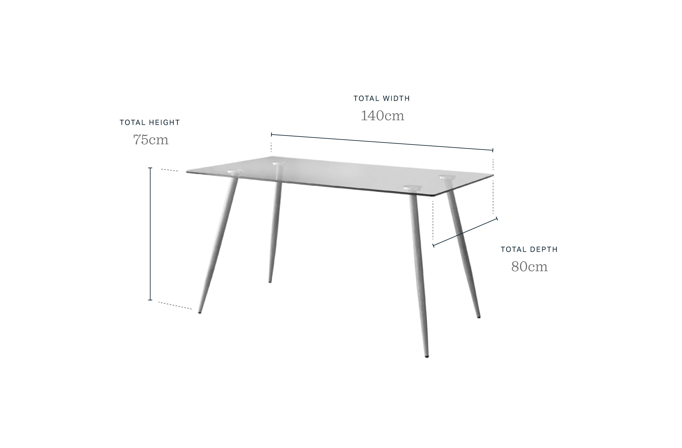 Zilo Black And Glass 6 Seater Dining Table