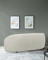 Zoey ivory boucle 2 seater sofa