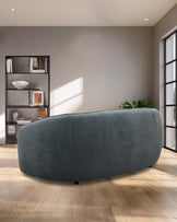 Zoey blue grey fabric 2 seater sofa