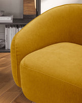 Zoey ochre fabric armchair