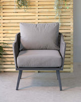 ivy garden armchair mid grey