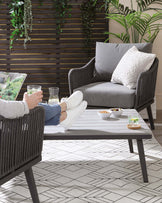 ivy garden armchair mid grey