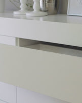 Aria White Oak And Glass Large Sideboard