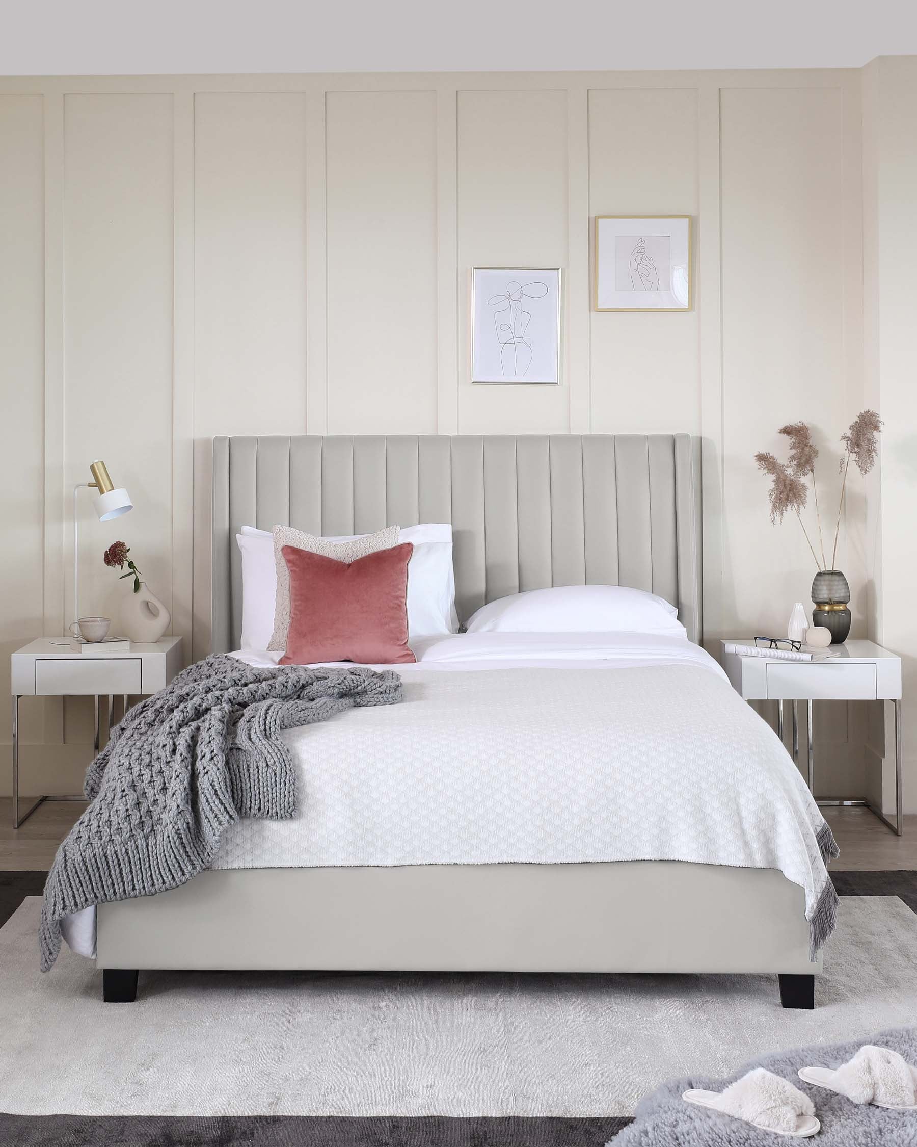 Amalfi Blush Pink Velvet King Size Bed With Storage | UK – Danetti