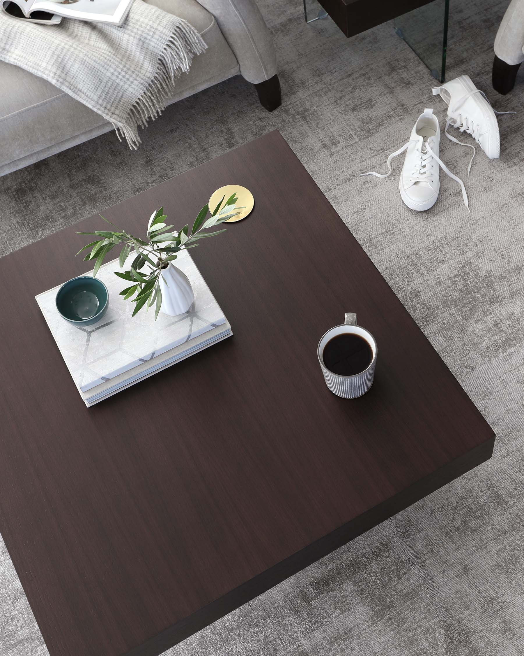 aria small coffee table dark