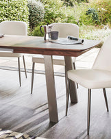 assi walnut extending and deco dining set