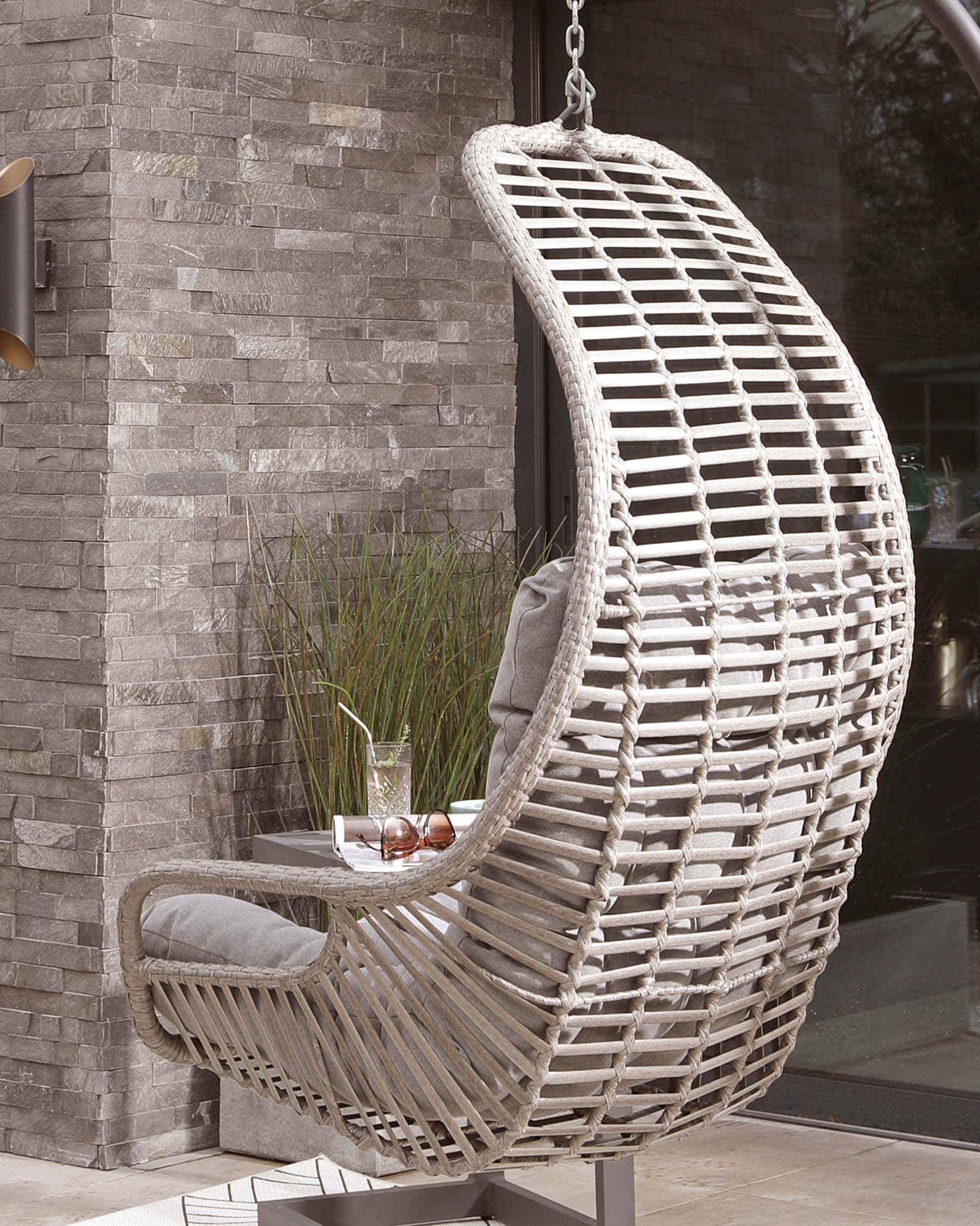 carolina garden egg chair light grey