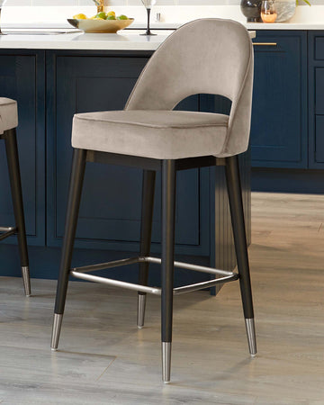 Velvet Bar Stool | Kitchen Bar Stools by Danetti