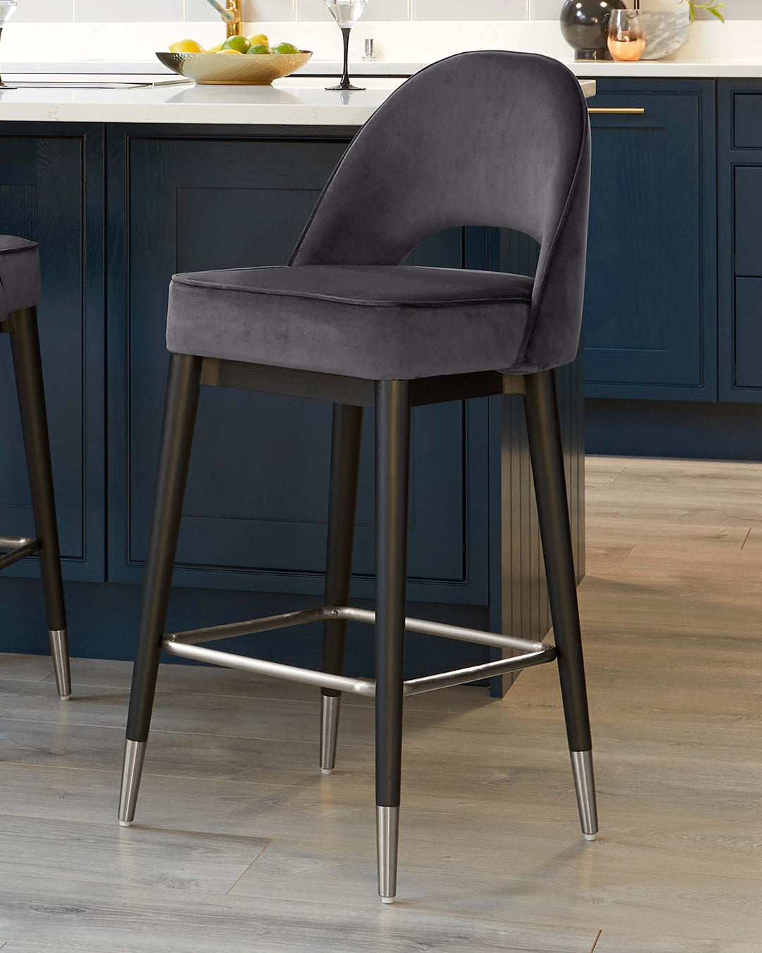 Velvet Bar Stool | Kitchen Bar Stools | Danetti