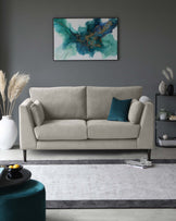 elsie 2 seater velvet sofa champagne