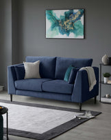 elsie 2 seater velvet sofa navy blue