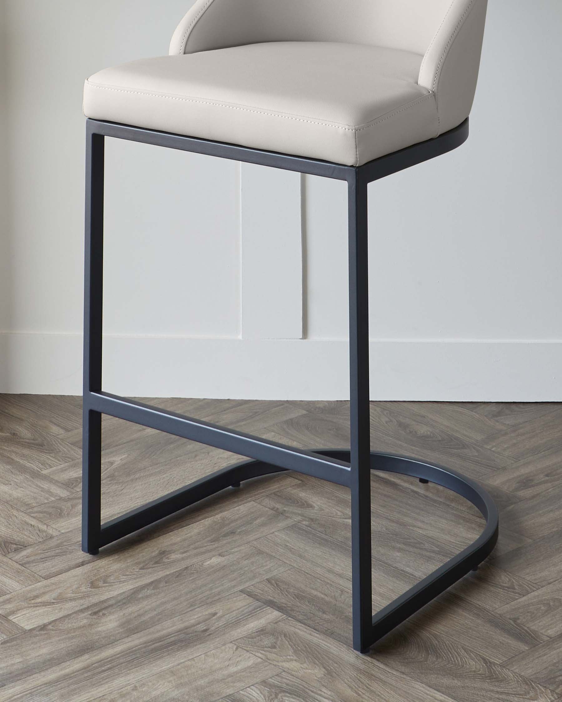 Form Light Grey Faux Leather Bar Stool Danetti