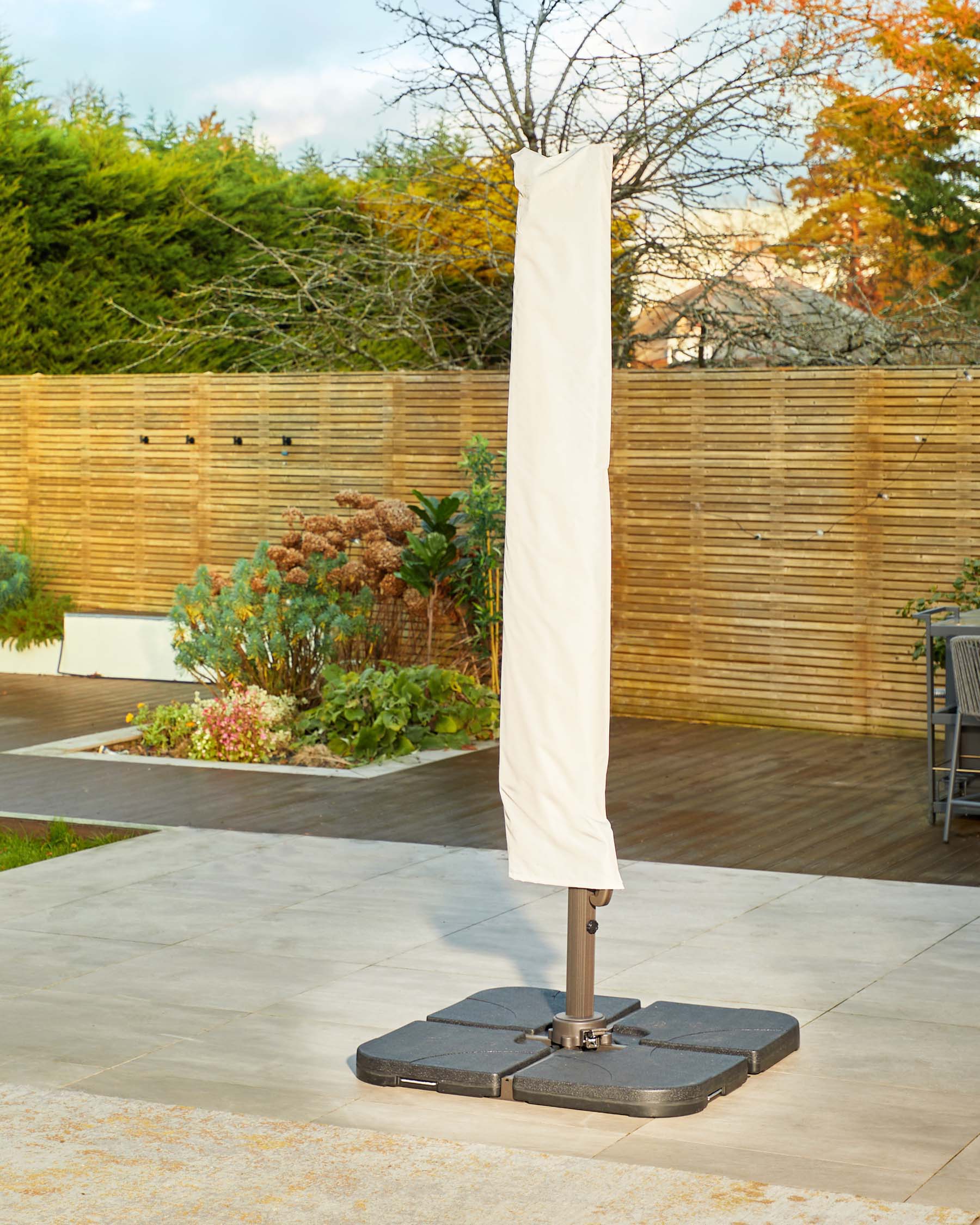 helena solar cantilever parasol ivory