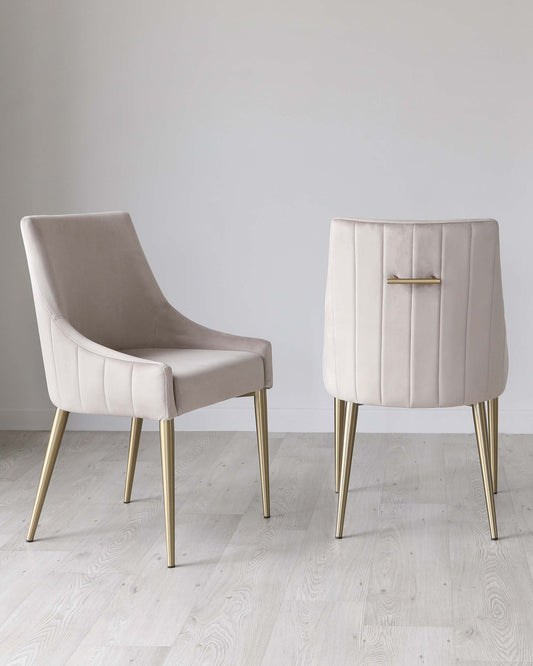 juliana velvet and brass dining chair champagne