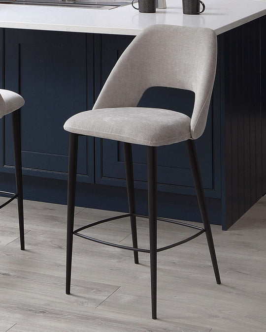 Lottie Mid Grey Fabric Dining Chair | Danetti