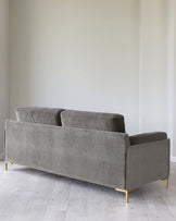 mayfair 3 seater velvet sofa grey