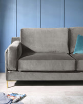 mayfair 3 seater velvet sofa grey