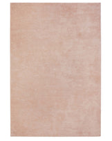 Plush blush pink area rug with a subtle, uniform texture, showcasing a minimalist and contemporary design ideal for modern interiors.