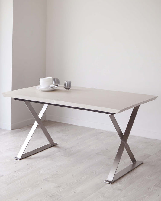 nala oak extending dining table grey