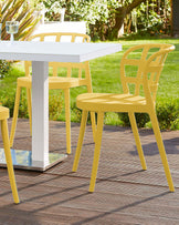 skye garden chair mustard yellow