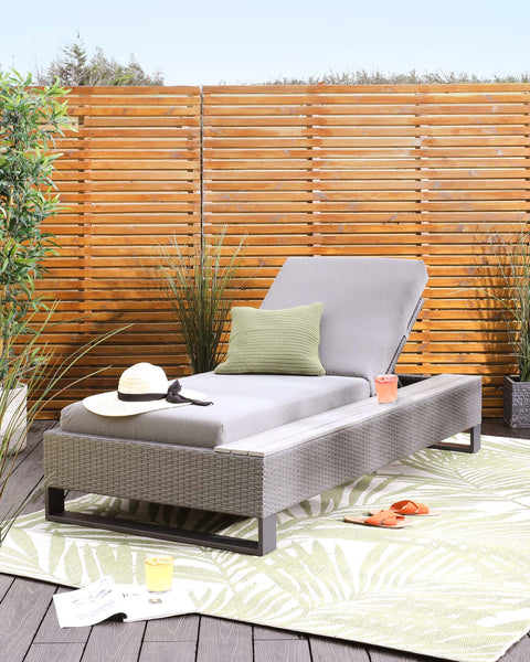 Sorrento Grey Garden Sun Lounger by Danetti