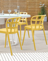 skye garden chair mustard yellow